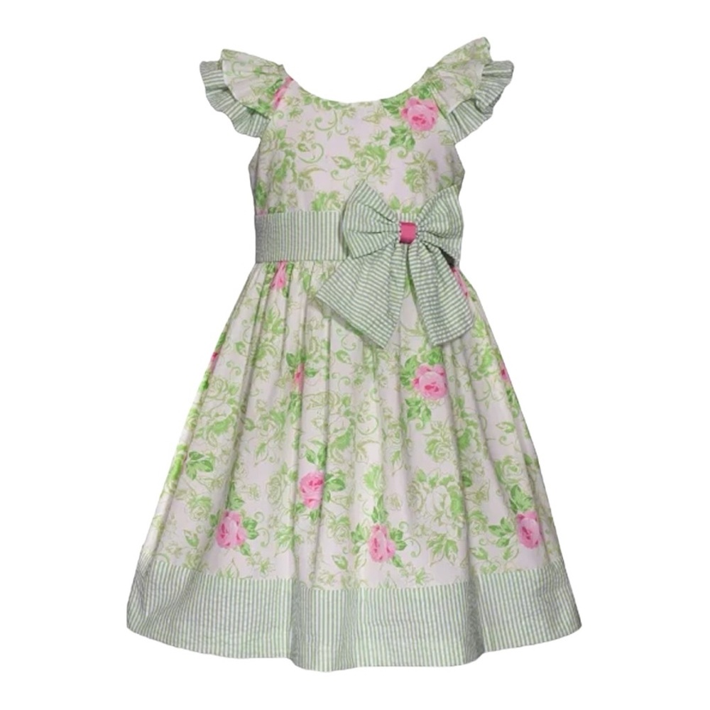 Bonnie Jean Girls Floral Dress Size 5 NWT $90 Seersucker Cottagecore